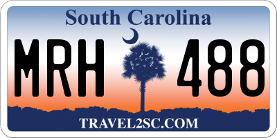 SC license plate MRH488