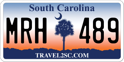 SC license plate MRH489