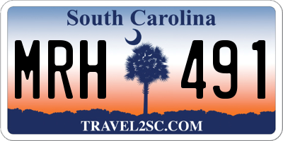 SC license plate MRH491
