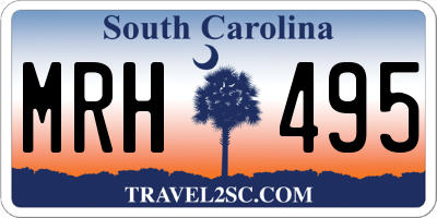 SC license plate MRH495