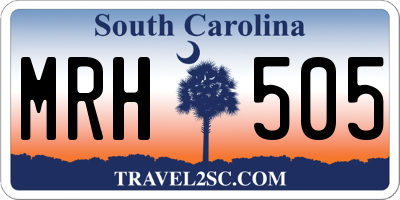 SC license plate MRH505