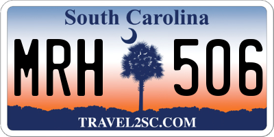 SC license plate MRH506