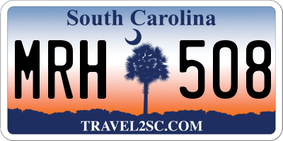 SC license plate MRH508