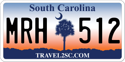 SC license plate MRH512