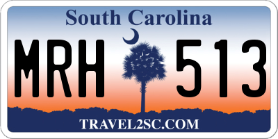SC license plate MRH513