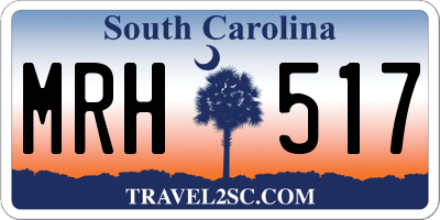 SC license plate MRH517