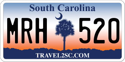 SC license plate MRH520