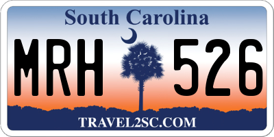 SC license plate MRH526