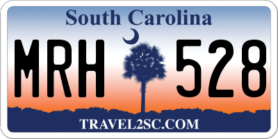 SC license plate MRH528