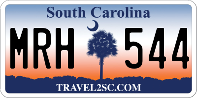 SC license plate MRH544
