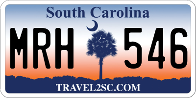 SC license plate MRH546