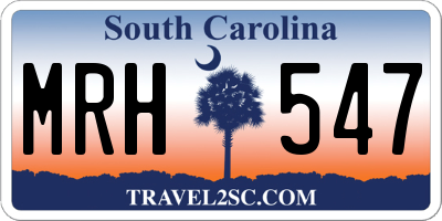 SC license plate MRH547
