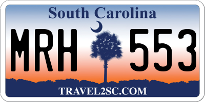 SC license plate MRH553