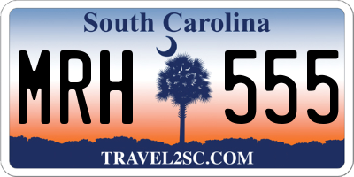 SC license plate MRH555