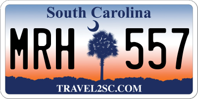 SC license plate MRH557