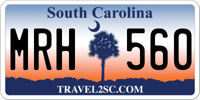 SC license plate MRH560