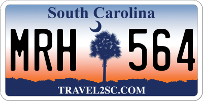 SC license plate MRH564