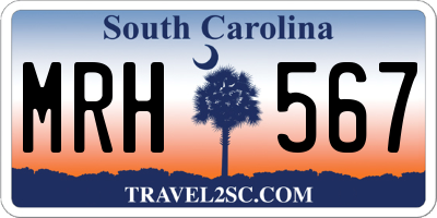 SC license plate MRH567