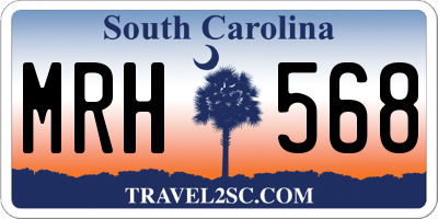 SC license plate MRH568