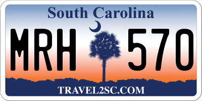 SC license plate MRH570