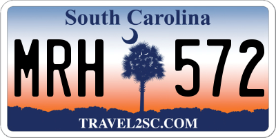 SC license plate MRH572