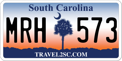 SC license plate MRH573