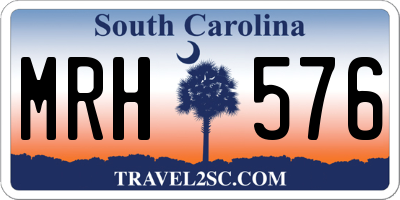 SC license plate MRH576