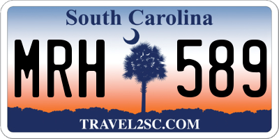 SC license plate MRH589
