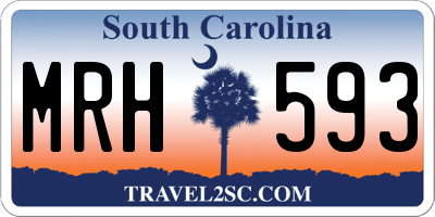 SC license plate MRH593