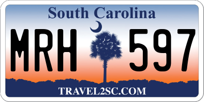 SC license plate MRH597