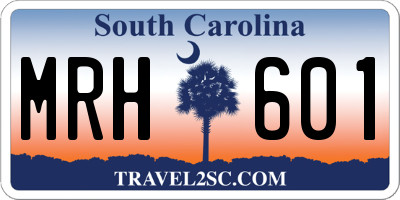 SC license plate MRH601