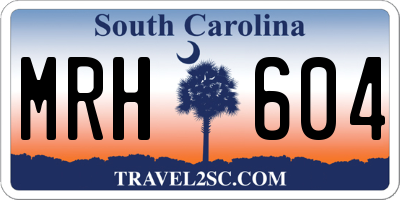 SC license plate MRH604
