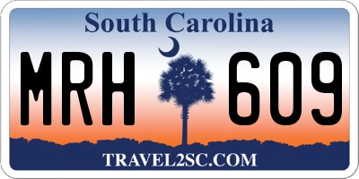 SC license plate MRH609