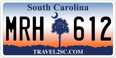 SC license plate MRH612