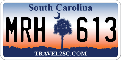 SC license plate MRH613
