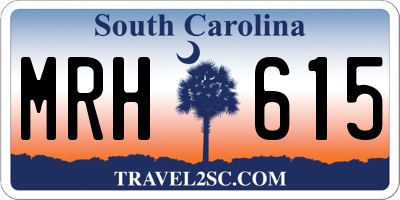 SC license plate MRH615