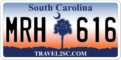 SC license plate MRH616