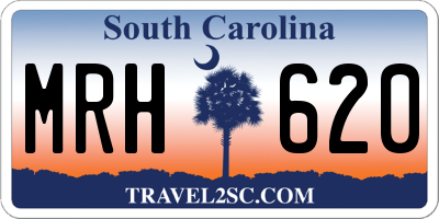 SC license plate MRH620