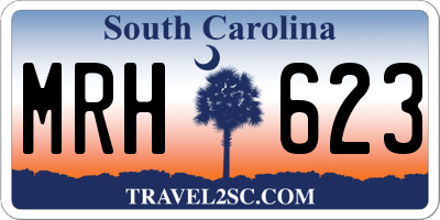 SC license plate MRH623