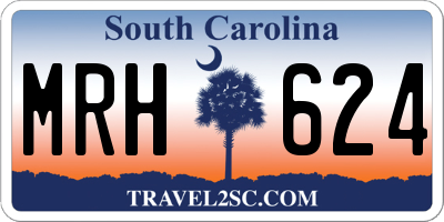 SC license plate MRH624