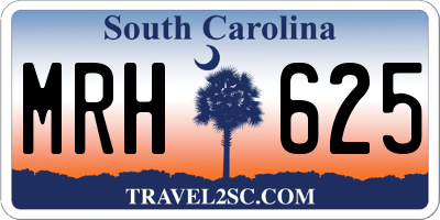 SC license plate MRH625