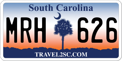 SC license plate MRH626