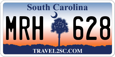 SC license plate MRH628