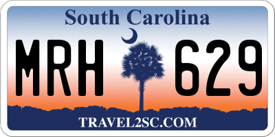 SC license plate MRH629