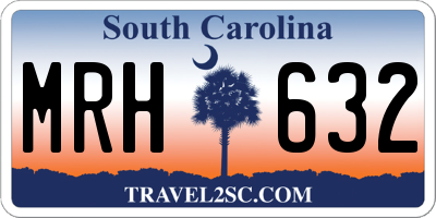SC license plate MRH632