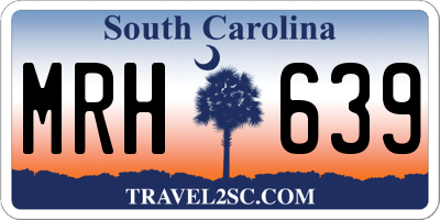 SC license plate MRH639