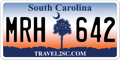 SC license plate MRH642