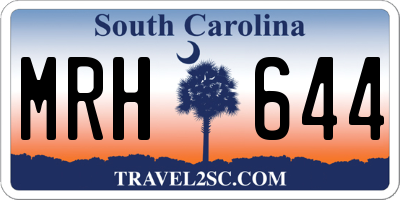 SC license plate MRH644
