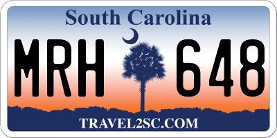 SC license plate MRH648