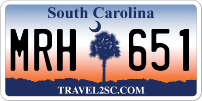 SC license plate MRH651